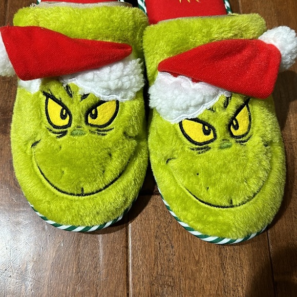 Men’s Dr. Seuss The Grinch Christmas Slippers Size M (shoe Size 9-10) - Picture 2 of 3
